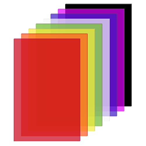 8 Pack Colored Acrylic Sheets 8 X 12 Inch, Translucent...