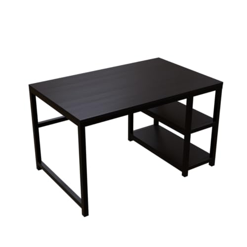 Riyan Luxiwood® Carter Computer Table with Open Storage Made MDF I Large Study Table (Large, Brown) - Image 6