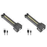 Fiorky Linterna de campamento 2pcs recargable, antorcha de campamento de mazorca de mazorca USB recargable recargable portátil IPX4 IPX4 IMPRESIÓN DE INSPECCIÓN AJUSTABLE AJUSTABLE CHANKING