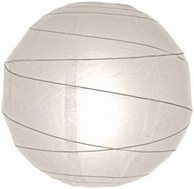 Paper Lantern 16" White Large with Irregular Ribbing