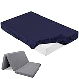 Breling Fitted Sheet (Sheet Only) Compatible with Milliard Trifold Mattress Folding...