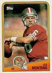 1988 Topps Joe Montana Football Card #38 - Shipped In Protective Display Case!