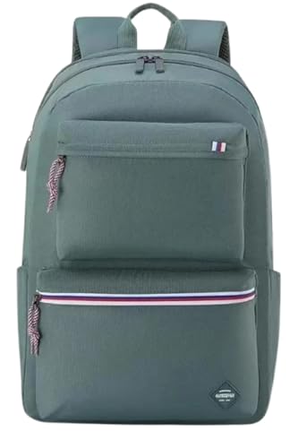 Image of American Tourister Riley | Laptop Backpack | 15.6 inch Laptop Bag | 2 Compartments + 2 Front Pockets | Unisex | Green | 1 Year Global Warranty