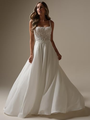 Modest Wedding Dress for Bride 2025 Long Applique V-Neck Simple Beach Bridal Gowns for Women2