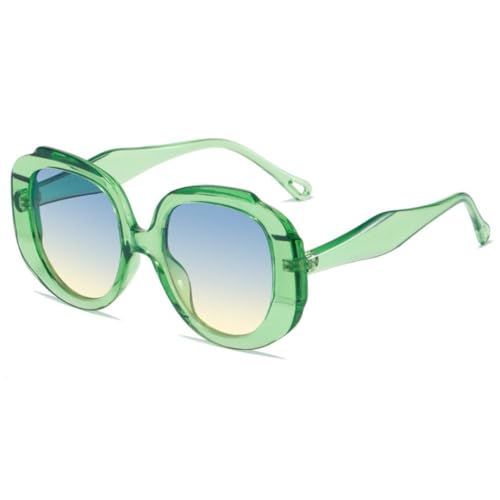 Lunettes de soleil vintage grand format monture ronde surdimensionnée pour femme