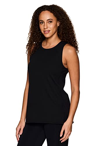 RBX-Womens-Gym-Tank-Top-Tunic-Length-Yoga-Tank-Relaxed-Fit-Super-Soft-Ribbed-Side-Sleeveless-Workout-Top