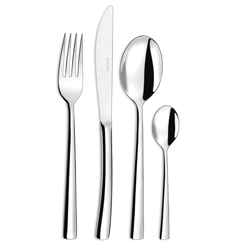 COUZON - Ménagère 24 couverts de table pour 6 personnes - Zest - Acier inoxydable 18/10, Finition Miroir, Epaisseur 3 mm - Inox