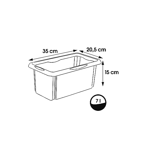 Boîte de rangement empilable 7L transparente pour optimiser l'espace - 3