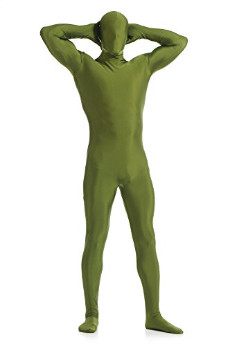 Mejores review On-line Mono licra los más solicitados. 37 Shinningstar Mono de licra Zentai para hombre y mujer, ajuste perfecto, para cuerpo entero, traje de licra, Verde ejército, Medium