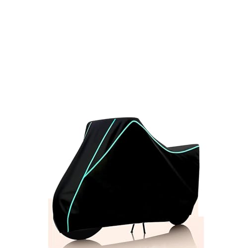 Image of Scooty Cover Water Resistant for Click 160 | Universal Scooter & Bike Cover | Heavy Duty UV Dust, Rain & Scratch Protection | Elastic Fit All Weather Indoor Outdoor | Black with Blue Piping