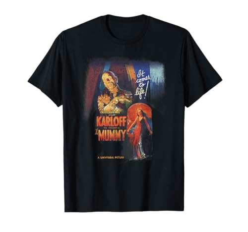 Universal Monsters Distressed The Mummy Movie Poster T-Shirt