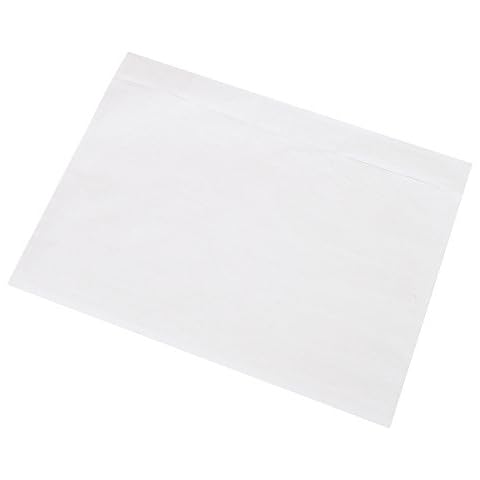 MFLABEL® - Clear Adhesive Top Loading Packing List 7.5" x 5.5" Shipping Label Envelopes Pouches - 100pcs Cover
