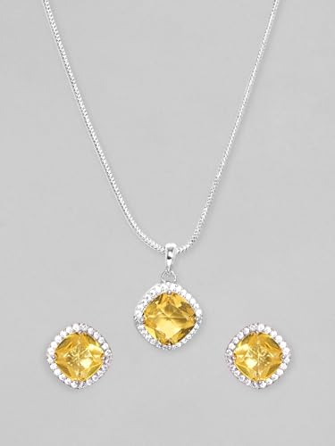 Image of Rubans Pendant Western Style Jewellery Set Gift for Women & Girls