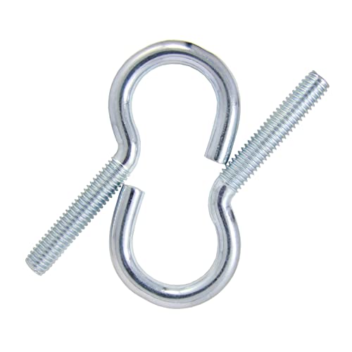 5 Stück Schraubhaken mit metrischem Gewinde M8 x 80 mm gebogen verzinkt - Haken halbrund gebogen Wandhaken Hakenschraube metrisch Wäscheleinenhaken Deckenhaken I DIOS24® Cover