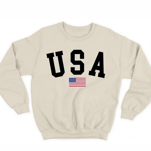 USA Flag Sweatshirt 4th of July Sweatshirt Gift American Flag Sweatshirt Crewneck Independece Day Sweater Men's Sweatshirt Women's Sweatshirt4
