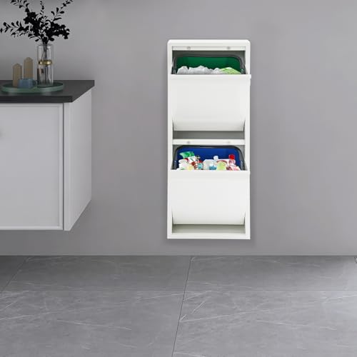 Gabinete Basurero Rectangular con 2 Canecas, 15 Galones miniatura 4