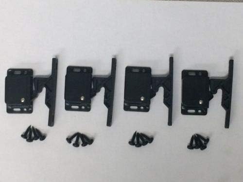 (KS) 4 pc New Replacement Grabber Catches with Mounting Screws - 10# RV Cabinet Push to Close Latch - 10 Pound Holding Strength