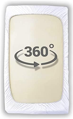 Miniatura 9 de Lenenz Paquete de 2 sábanas de hospital Sábanas bajeras de jersey suave individual Sábanas bajeras de punto (2, 36 x 84 x 16 pulgadas)