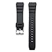 Narako Black Silicone Rubber Replacement Divers Watch Band Strap 18mm 20mm 22mm for men (18mm, Black-B)