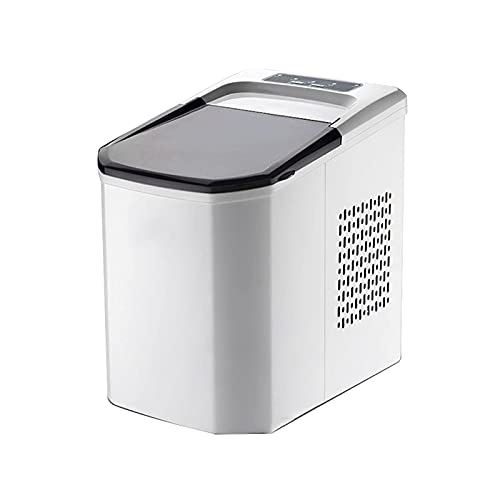 Fabricadora de hielo compacta con autolimpieza, máquina para hacer hielo para mostrador, portátil y fácil de usar — ideal para hogar (negro y blanco) miniatura 1