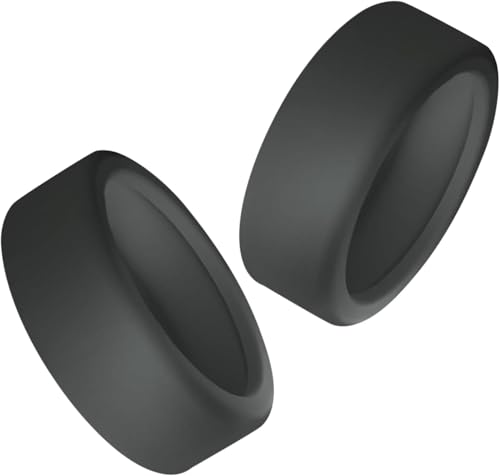 Image of 2-Pack Anti-Scratch Elastic Silicone Ring Case for Oura Ring Gen 3 /4, Samsung Galaxy Ring, RingConn, ULTRAHUMAN Ring AIR Smart Ring (2 Pcs, Black, S for 6 7 8 9 10)