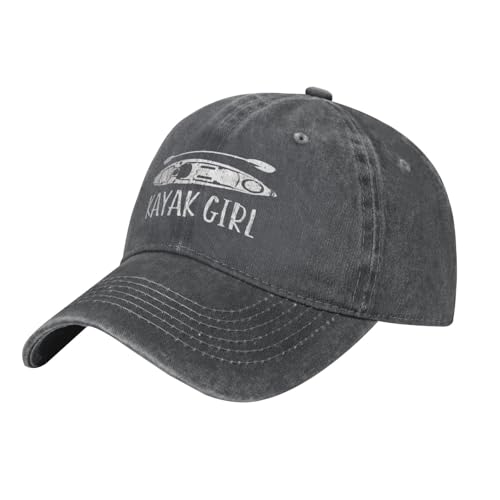 Imagen de Kayak-Girl-Kayak-Hair-Don't-Care-Gifts MenHats Gorra de Golf Gorra de Senderismo Regalos para Mujeres Gorra de Verano Negra L3841