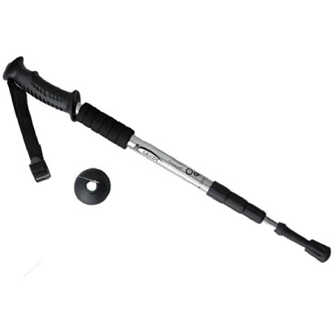 hikehobby® Folding Antishock Trekking Hiking Pole Staff Walking Cane Stick Adjustable Stretch From 19.6" to 43.3" approx Cover