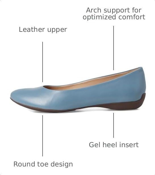 Image of Women's Genuine Leather Comfort Slip on Ballet Flats