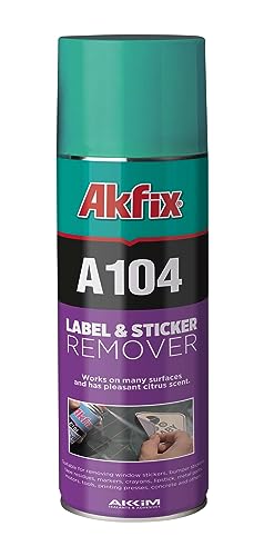 Akfix A104 Sticker Remover Spray - Cleaning Labels on Wood, Glass & Plastic - Safe Decal Remover for...