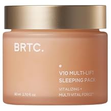 BRTC V10 Multi-Lift Sleeping Pack | Overnight Mask for Face Moisturizer, Moisturizing and Nourishing | Korean Skincare 80 ml, 2.70 oz
