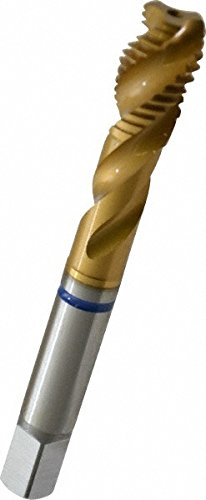 GUHRING 9039090120000 Spiral Flute Tap, Mod Bottom, M12X1.75 Size, 3 Flute, Powered Metal Cobalt, TiN Coating