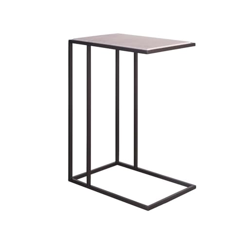 Universal Coalesce Boer Metal & Stone Drink Table in Matte Black Metal — view 3