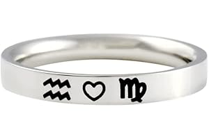 Zodiac Love Ring with Capricorn Symbol