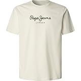 T-shirt à manches courtes Pepe Jeans Eggo N T-Shirt Homme, Beige (Ivory White), L, Beige (Blanc Ivoire), L