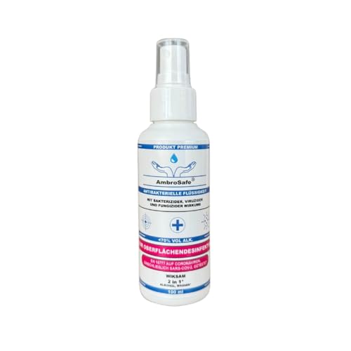 Hygiene Flächendesinfektionsmittel – Für Haushalt, Büro & unterwegs – Ohne Wasser anwendbar, schnelltrocknend & materialschonend – Mit rückstandsfreier Formel (100ml)
