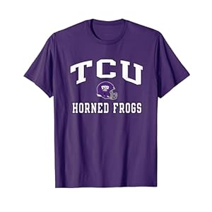 TCU Horned Frogs Football Helmet Purple Officially Licensed T-Shirt