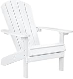 YEFU Adirondack Chair Weather Resistant: Outdoor Chair HIPS Plastic Adirondack Chairs - Patio Chairs with Wood Texture - Lawn Fire Pit Deck Porch Garden Chairs for Adults (White)