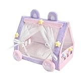 Luwecf Tienda de Campaña para Muñecas, Cama de Peluche, Cama para Dormir, Portátil, Linda Y Cómoda, Miniatura