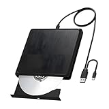 Rdxanc Dispositivo multimedia externo multiusos para leer discos de grabación en diferentes equipos informáticos, unidad visual externa compacta