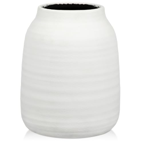Briful 7" Large Ceramic Vase for Flowers, 18cm Tall Vase Rus