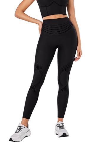 Fanka Body Sculpt Leggings 2.0 Reversible No Front Seam 360 Core Support High-Recovery 4-Way Stretch Moisture-WickingBlackS