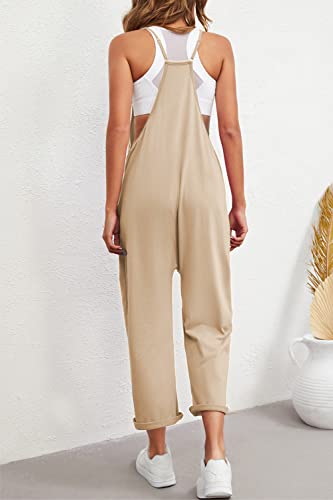 Nirovien Womens Oversized Sleeveless Jumpsuits Loose Spaghetti Strap Baggy Overalls with Pockets Casual One Piece Rompers - Image 5