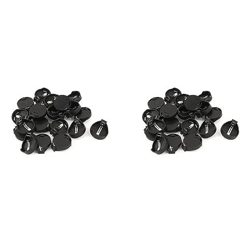 Ehwisbe 3V Cr2032 Cr2025 Adaptador de Portapilas BotóN Negro 40 Piezas