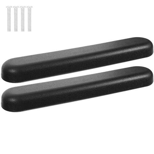Coussinets pour accoudoirs de fauteuil roulant universels en ABS noir, 1 paire