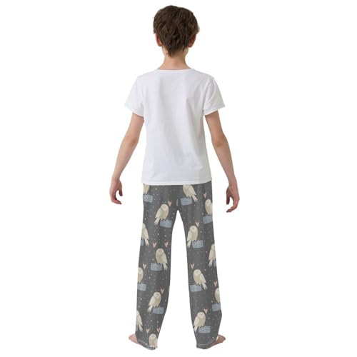 Owl and Gifts Love Boys Long Pants Soft Trousers Elastic Waist Kids Lounge Bottoms with Pockets S-XL3