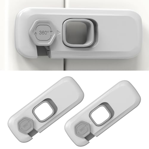 2 pezzi blocco frigorifero grigio per bambini, blocco frigorifero senza foro, blocco finestra, bambino, lavatrice, armadio, blocco armadio per bambini