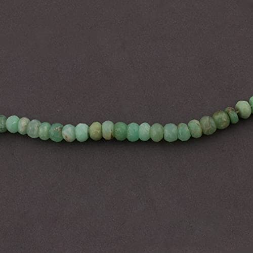 Perles rondelles chrysoprase verte pierre naturelle facettée 8mm 9mm pour fabrication bijoux