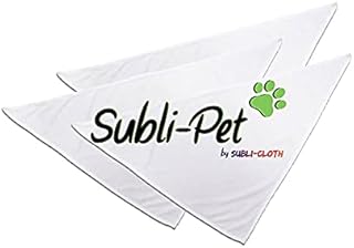 Customizable Dog and Cat Bandana Scarf Subli-Pet Custom Sublimation by Subli-cloth Pack x 12units (Small)
