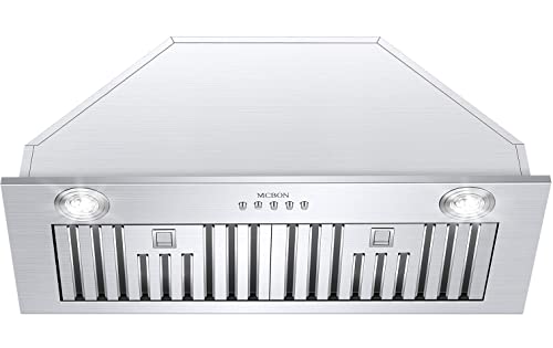 Range Hood Insert 36 inch, 600 CFM Vent Hood Insert, Ultra-quiet Range Hood Insert, Built-in Kitchen Hood, Insert Range Hood, Stainless Steel range hood, IE71-36