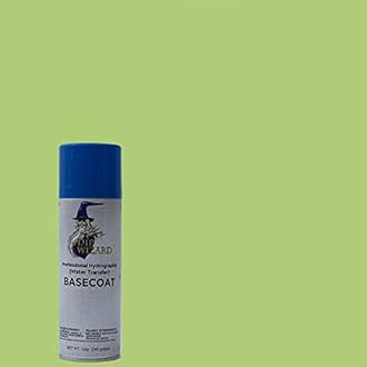 Dip Wizard Hydrographic Paint 12 Ounce Aerosol Spray Can Base Coat Hydro Graphic Film Water Transfer Printing Hydro Dipping Dip Paint (Bling Green)